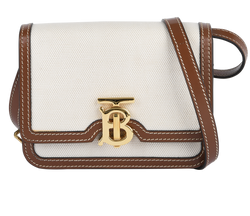 Mini TB, Canvas/Leather, Cream/Brown, MII, S/DB, 3*